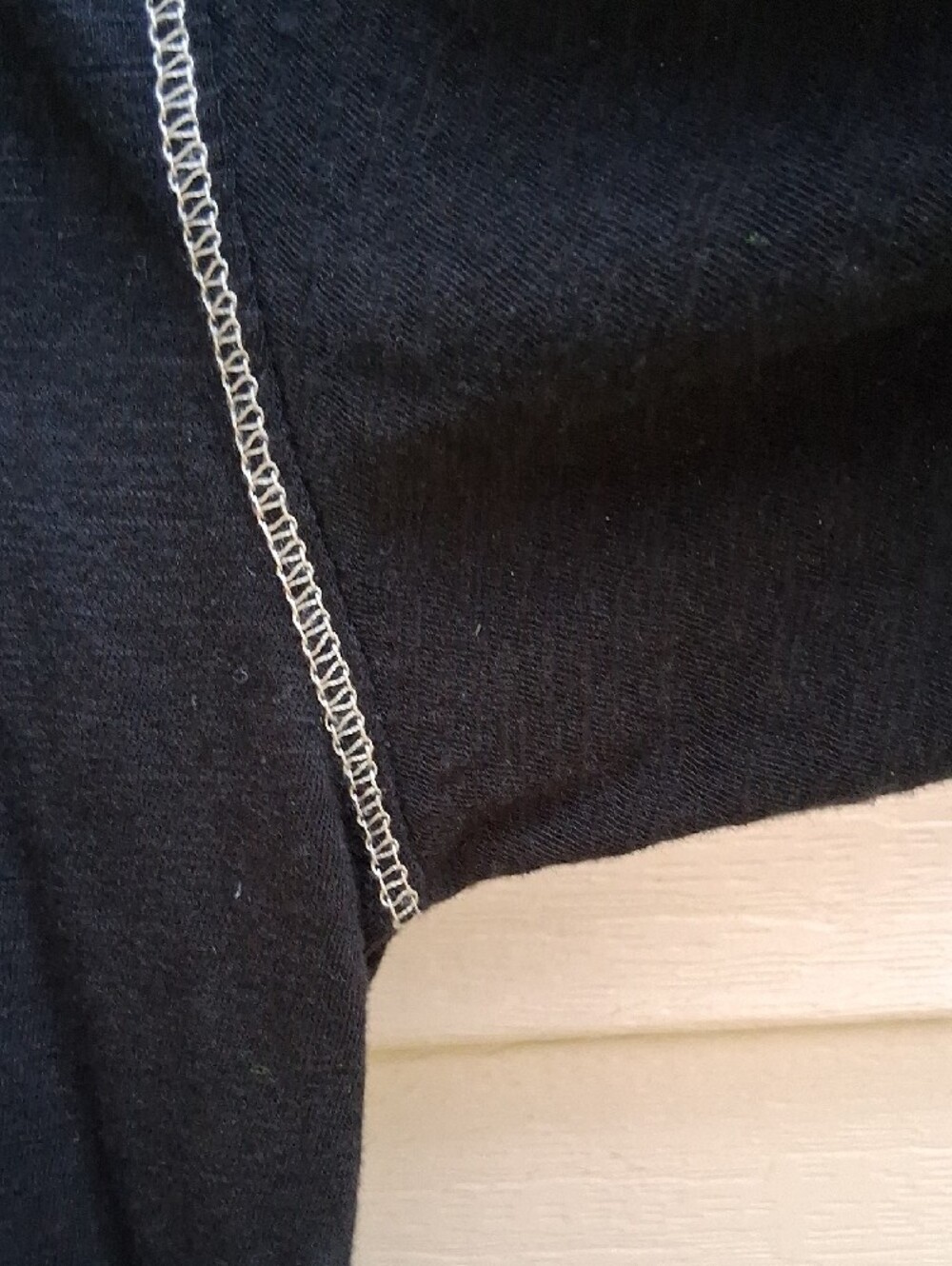 NATURAL LIFE Black V-Neck Tunic with Contrast Stitching - Picture 4 of 9
